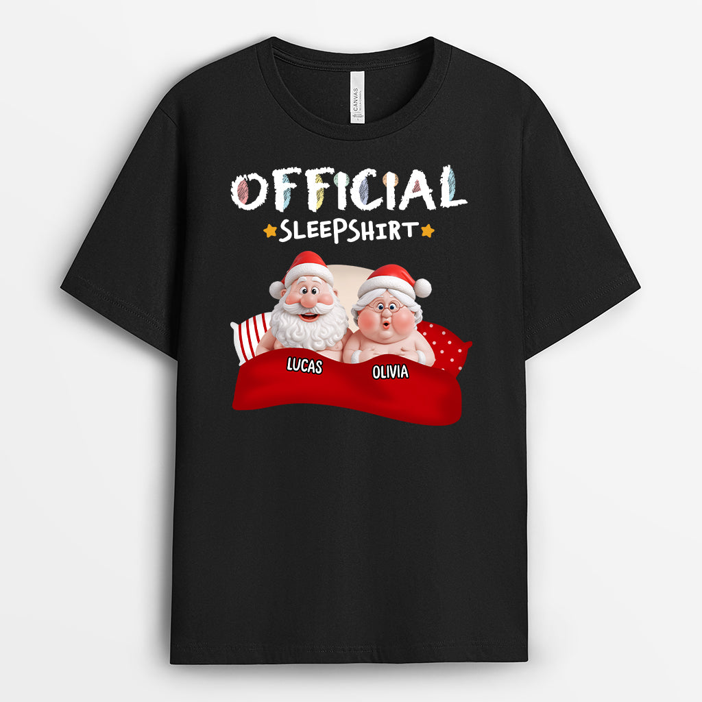 6915AUS1 official sleep shirt personalized christmas shirts for couples 6915A3L5G