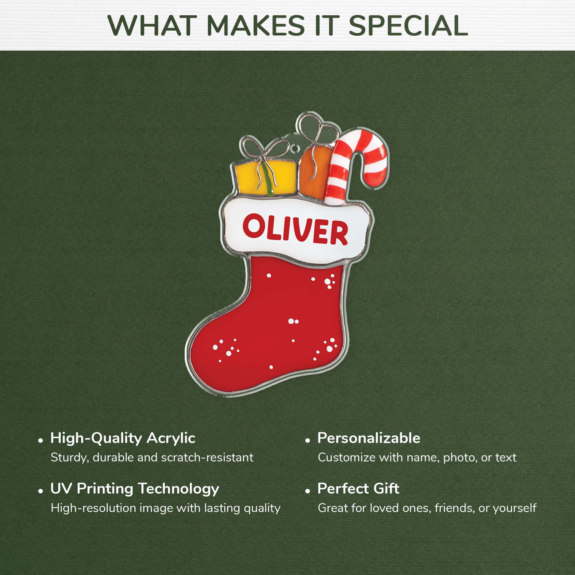 6921OUS4 3d printing effect acrylic ornaments with names custom christmas gifts for him her 6921OKP5B