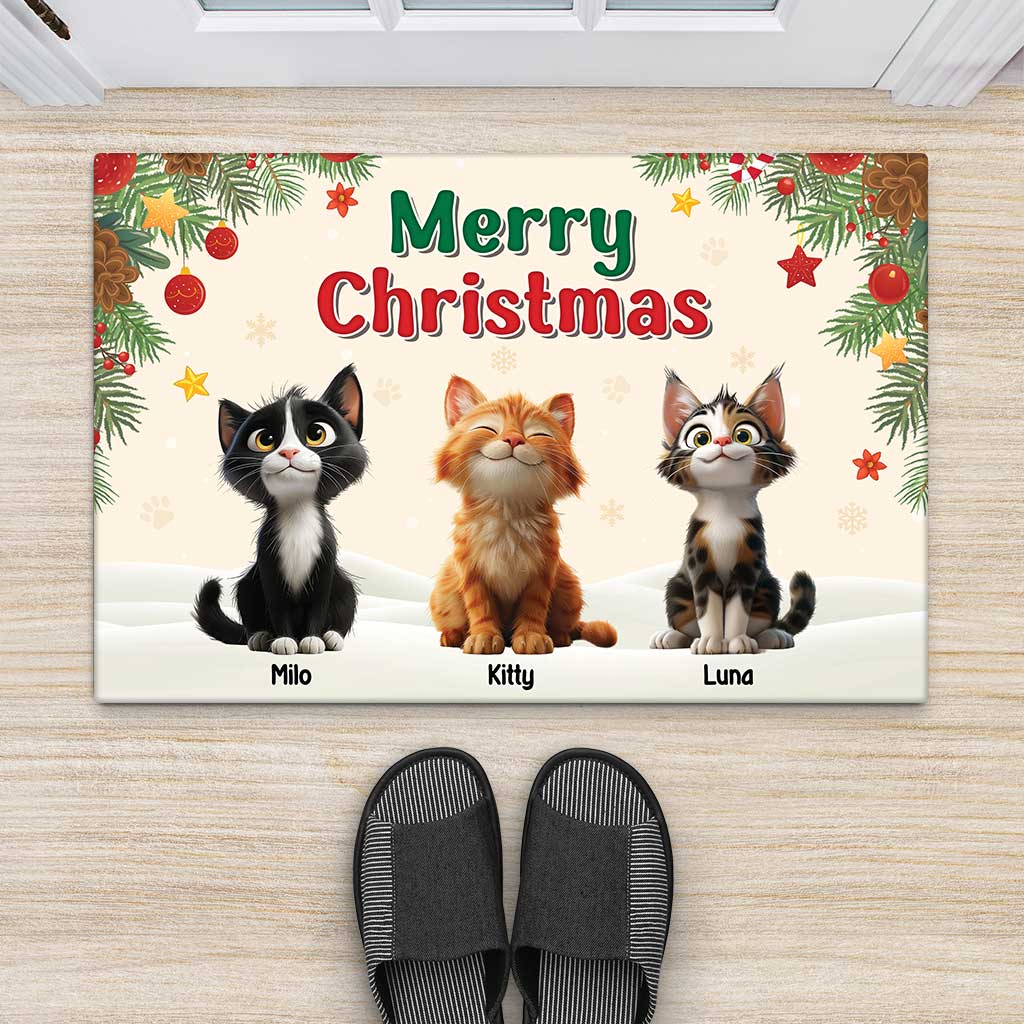 6923DUS1 cat christmas doormat personalized gifts for cat lovers 6923D86WD2