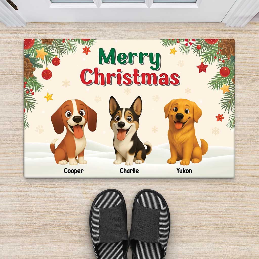 6923DUS1 dog christmas doormat personalized gifts for dog lovers 6923D86WC2