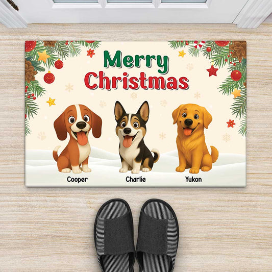 6923DUS1 dog christmas doormat personalized gifts for dog lovers 6923D86WC2