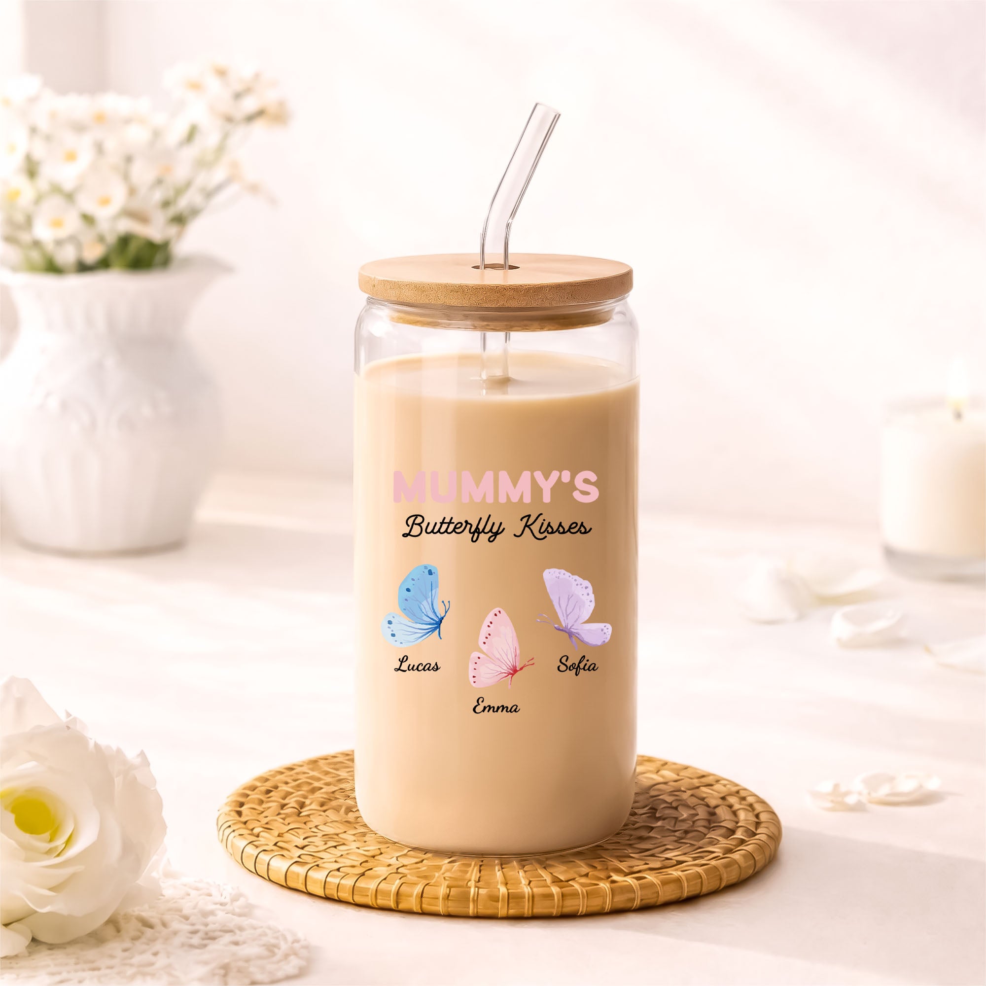 6947AUK1 personalised grannys butterfly kisses glass cup for grandmamum 6947attvta_2