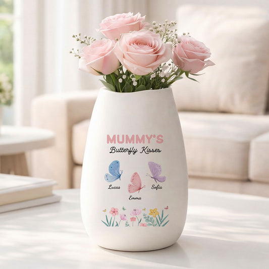 6947AUK1 personalised grannys butterfly kisses matte ceramic vase for mumgrandma 6947aotvta_2