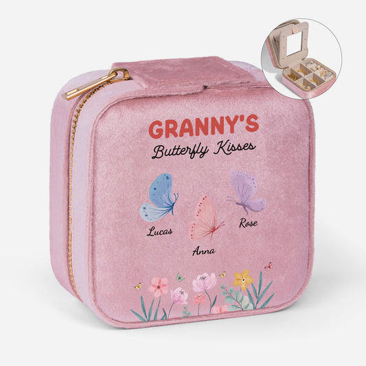 6947AUK1 personalised grannys butterfly kisses velvet jewellery box for grandmamum 6947ajtvta_1