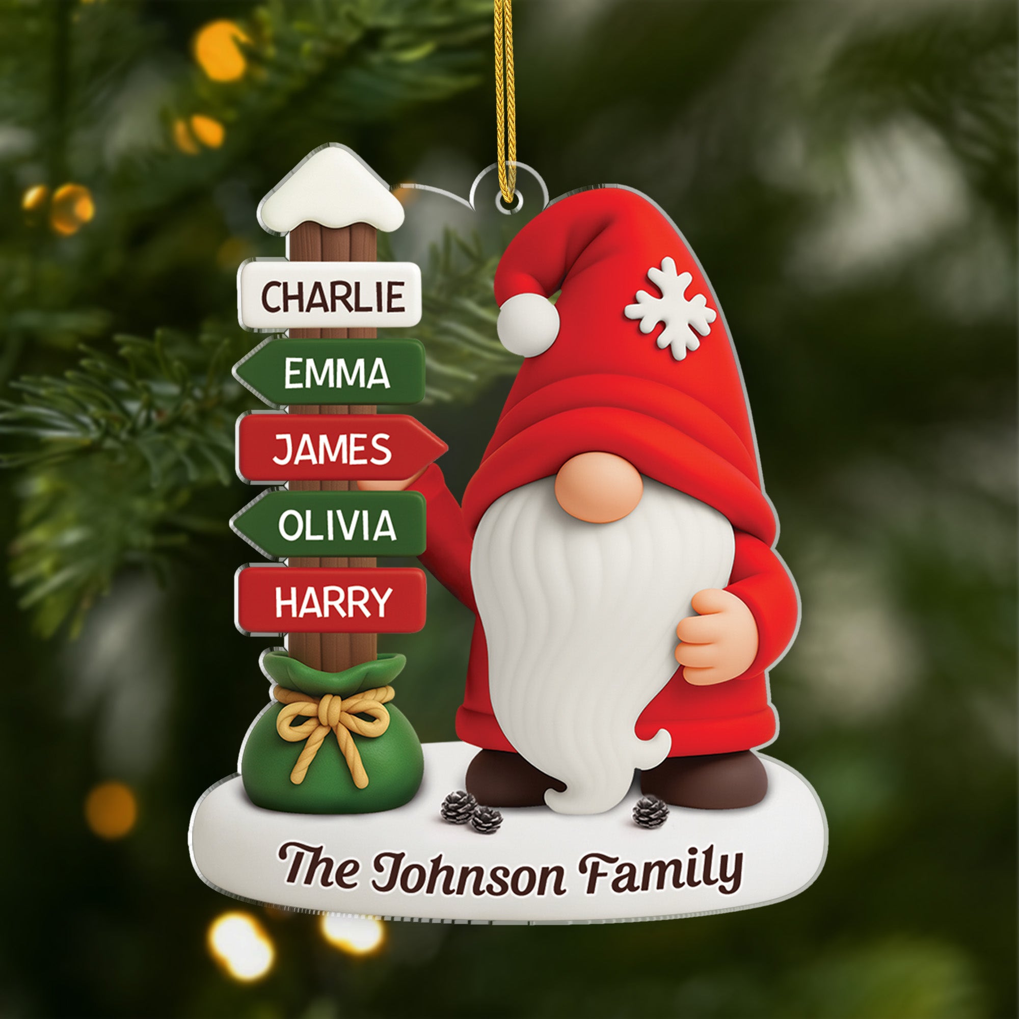 6971OUS1 acrylic christmas ornaments with names custom family gifts 6971OTTMI