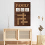 6977CUS3 custom family crossword wall art family a little bit of crazy canvas_ 6977C