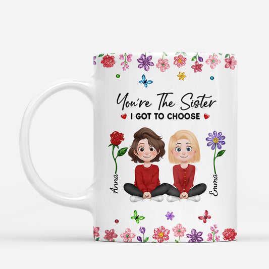 6980MUS1 3d printing effect personalized sister mugs you are the sister i got to choose _gifts 6980M6PWA