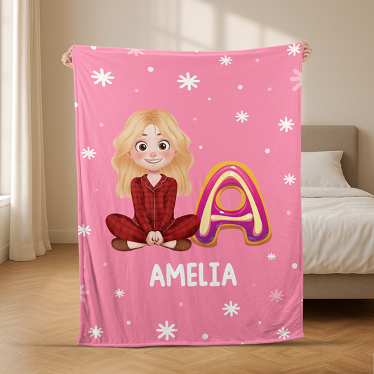 6992BUS2 personalized christmas blankets_ with names gifts for him her 6992B