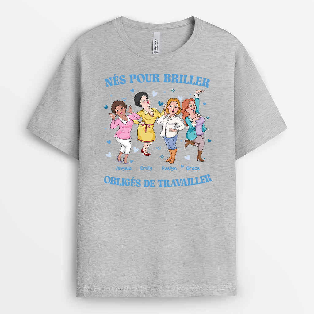 6993AUS2 born to slay forced to work shirt personalized gifts for coworkers 6993A8LQO