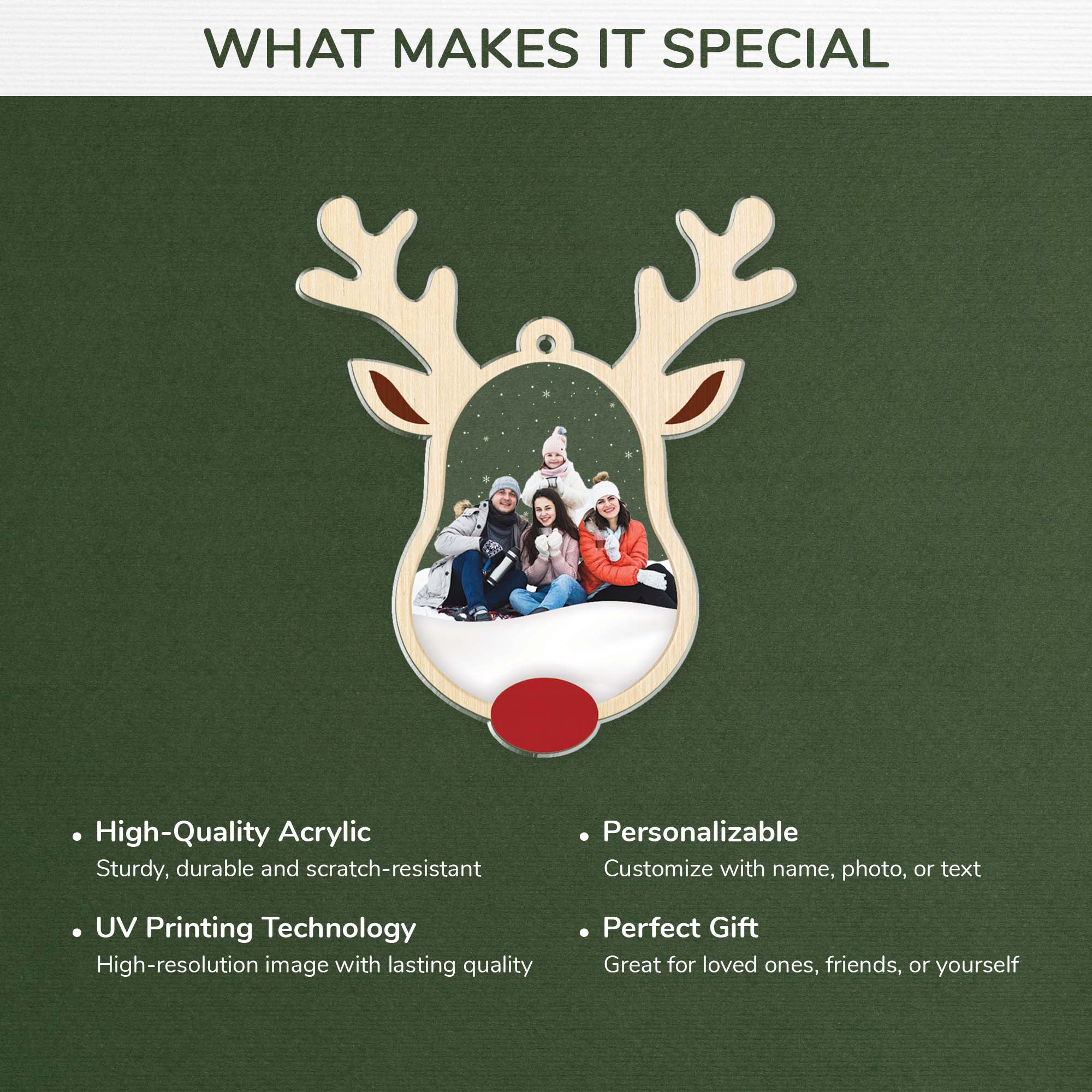 6994OUS4 acrylic reindeer christmas ornaments with photo custom family gifts 6994OTQ5I_1