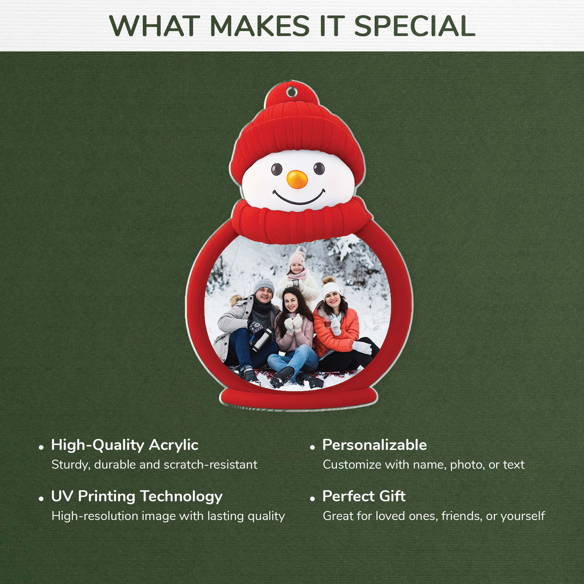 6995OUS4 acrylic snowman christmas ornaments with photo custom family gifts 6995OTT5I
