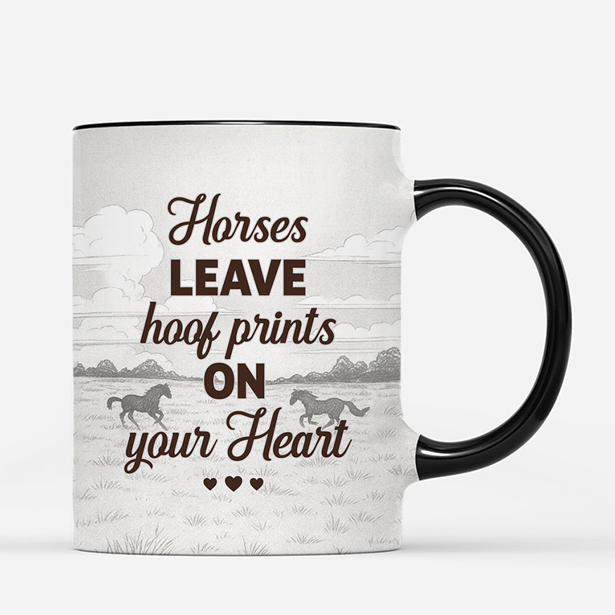 6998MUS3 horses leave hoofprints on your heart mug personalized horse gifts 6998M8ZCU