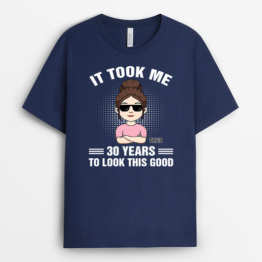 7013AUS2 personalized birthday shirt_s it took me 60 years to look this good 7013AKR5B