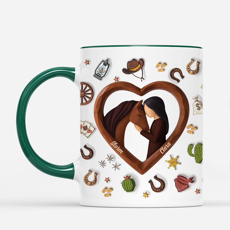 7014MUS2 3d printing effect just a girl who loves horses mug custom gifts for horse lovers 7014MKT5U