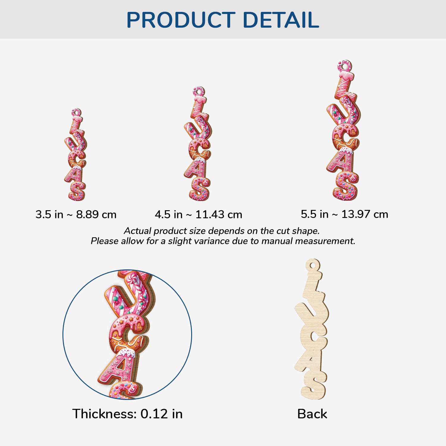 7020OUS3 1 layered wooden cookie letter ornaments personalized gifts for christmas 7020O6L5A