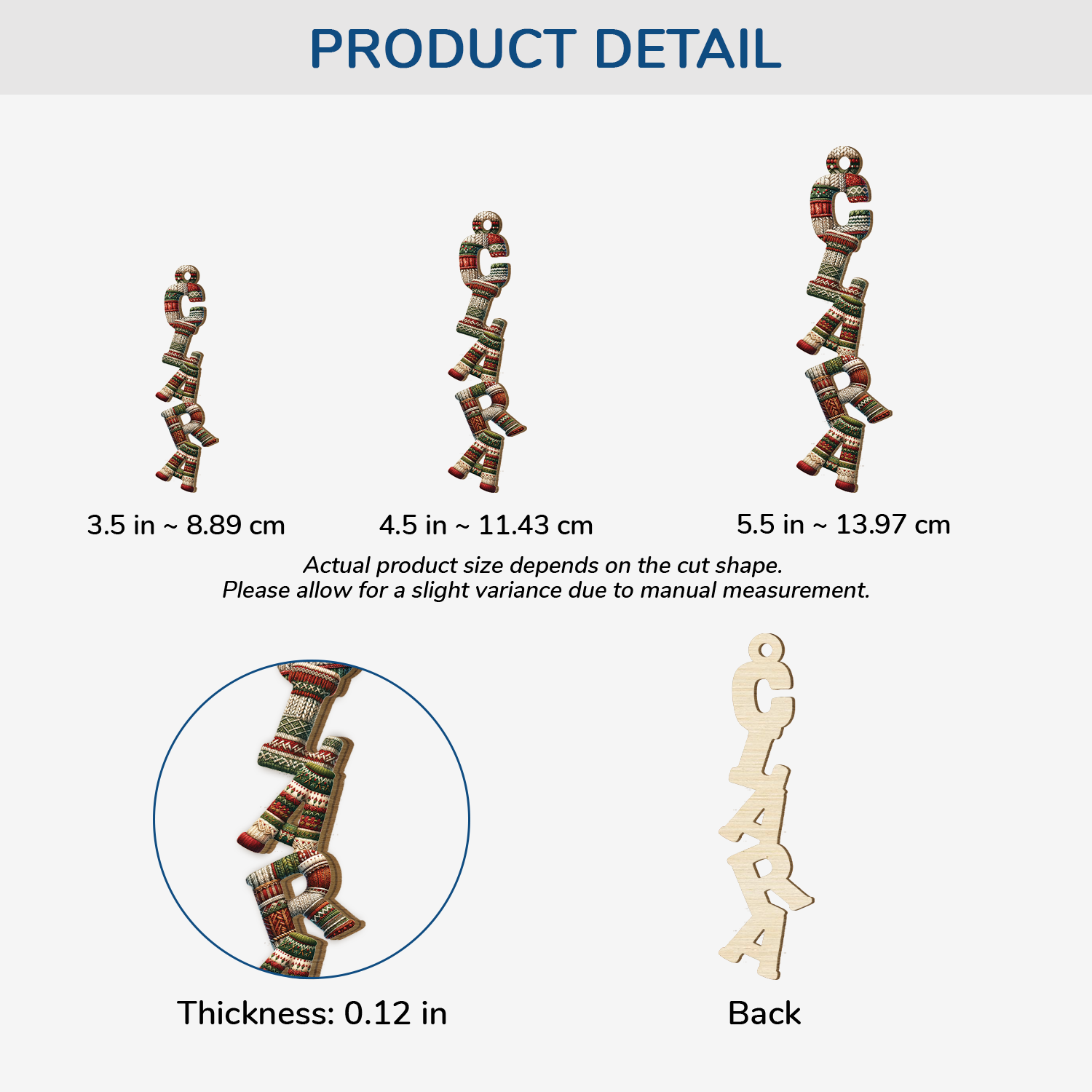 7023OUS2 1 layered wooden knitted letter ornaments personalized gifts for christmas 7023O6T5A