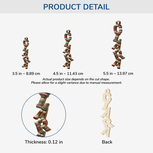 7023OUS2 1 layered wooden knitted letter ornaments personalized gifts for christmas 7023O6T5A