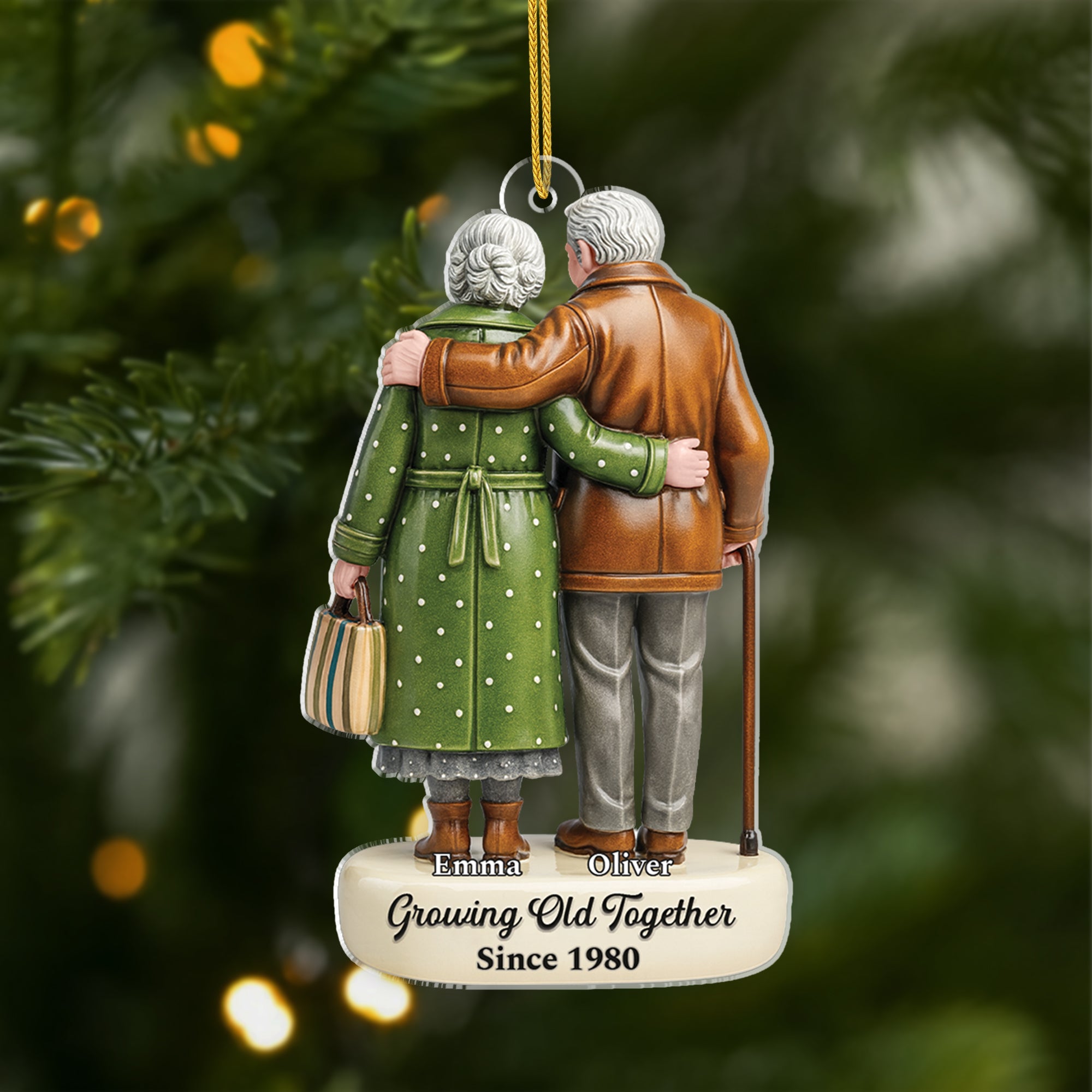 7026OUS1 3d printing effect personalized acrylic ornaments christmas gifts for old couples 7026O3T5G