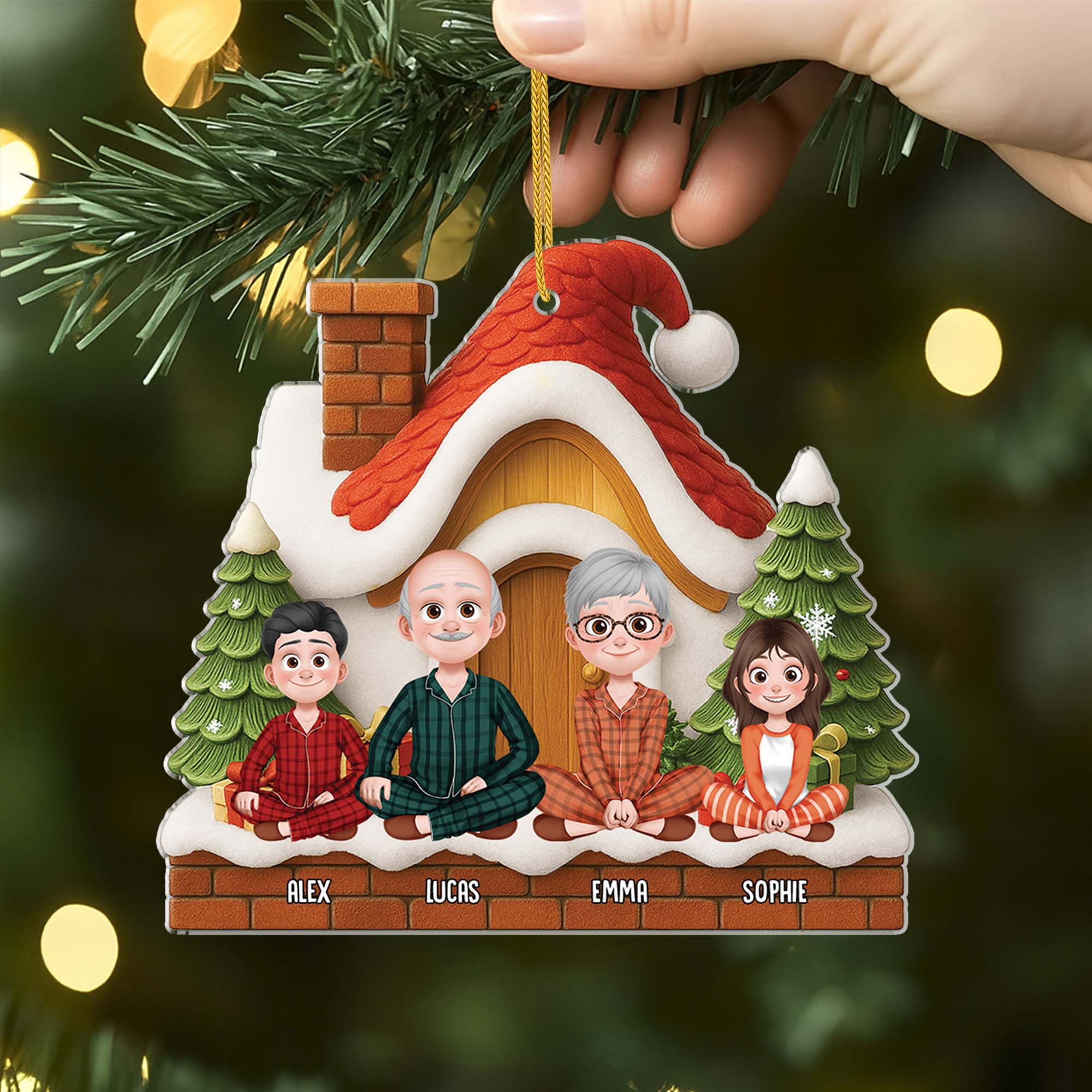 7029OUK2 acrylic family ornament with dog cat personalized christmas gift_ 7029OTY5I