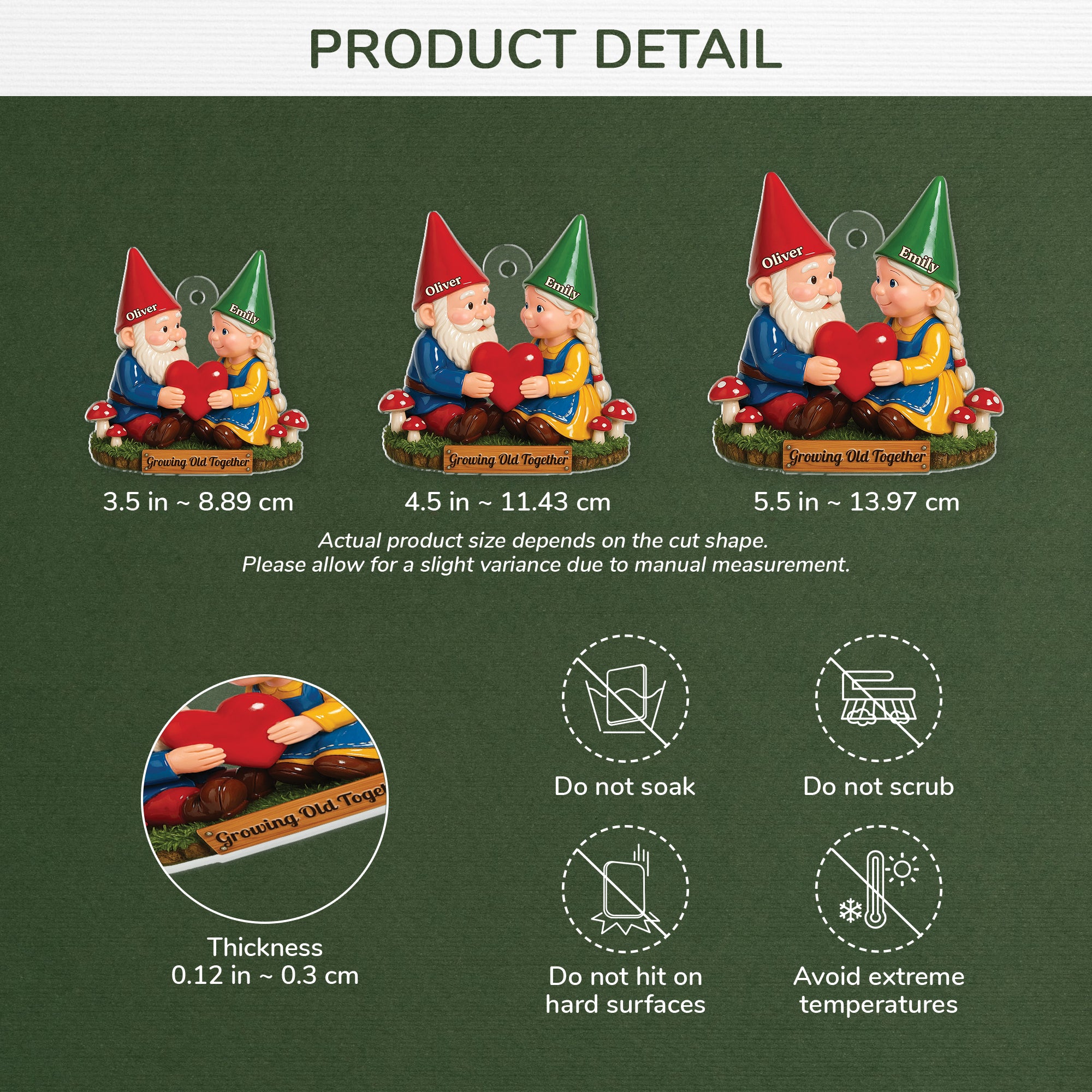 7032OUS3 3d printing effect acrylic gnome ornaments custom christmas gifts for a couple_ 7032O3Q5G