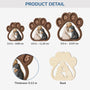 7033OUS3 1 layered wooden dog paw print ornament personalized christmas gift 7033OKQNC