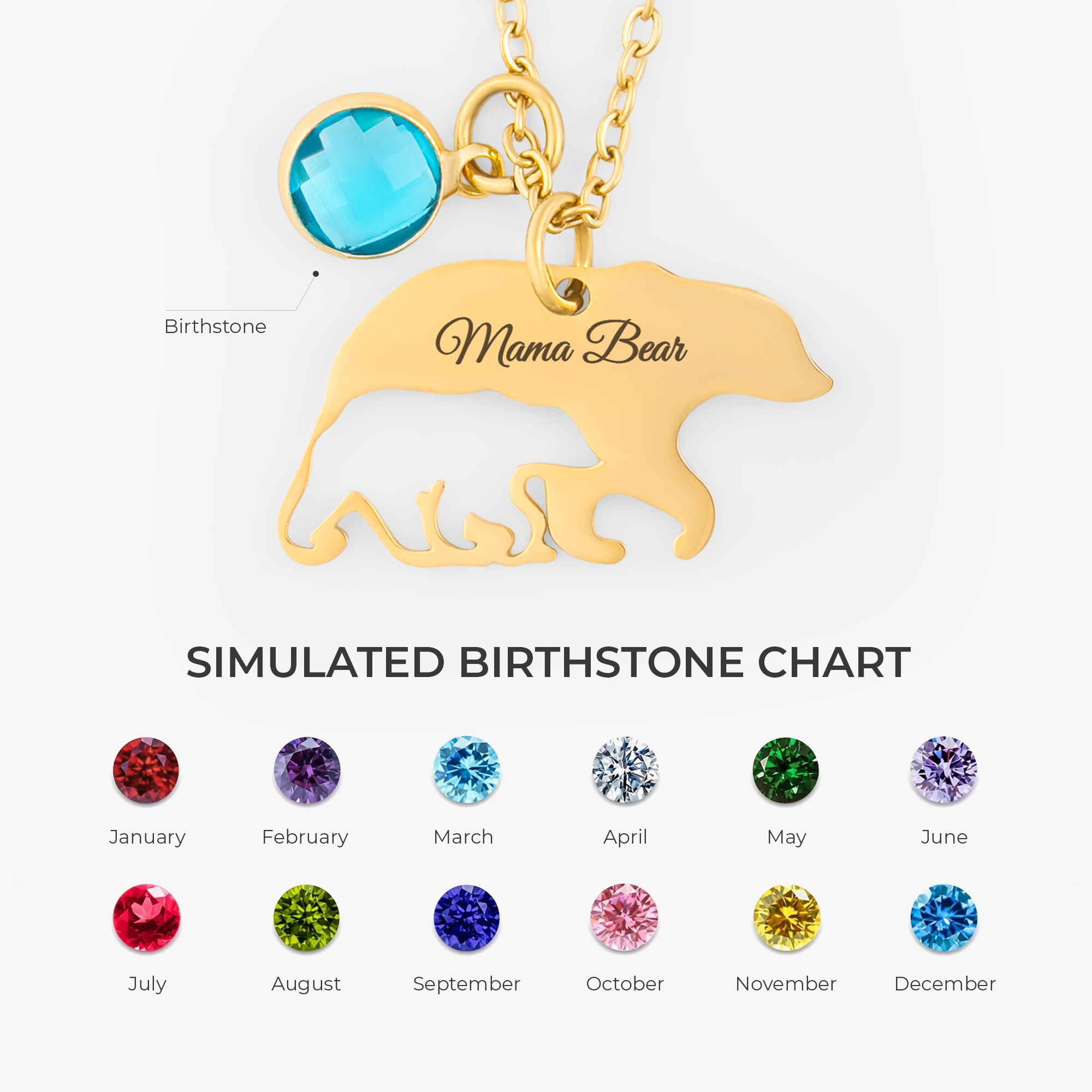 7042JUS5 mama bear necklace with birthstones custom gifts for mom grandma 7042J0T5A