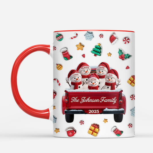 7052MUk1 3d printing effect snowman christmas mugs_ personalized family gifts 7052M3LZI
