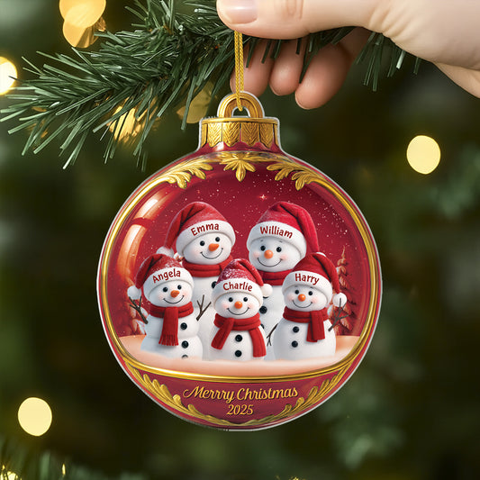 7062OUS2 3d printing effect snowman christmas ornaments acrylic custom family gifts 7062O3TMI