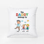 7078PUK2 personalised this mum belongs to pillow with kids names for mum and dad 7078ptpaa