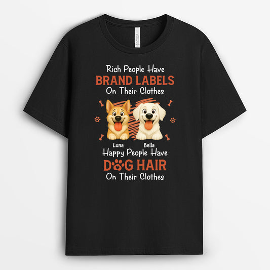 7089AUS1 happy people have dog hair on their clothes shirt custom gifts for dog lovers 7089ATQCC