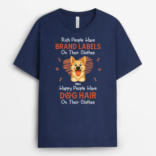 7089AUS2 happy people have dog hair on their clothes shirt custom gifts for dog lovers 7089ATQCC