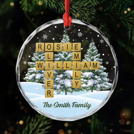 7093OUS1 glass crossword puzzle ornament_ custom christmas gifts for family 7093OKQ5I