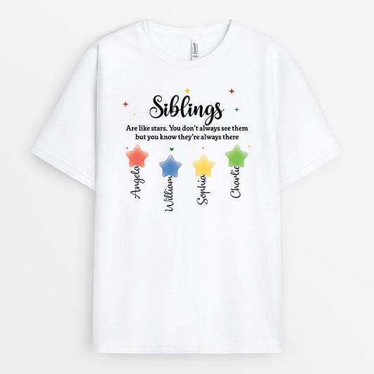 7108AUS1 siblings are like stars shirt personalized gifts for sister brother friends 7108A8QME