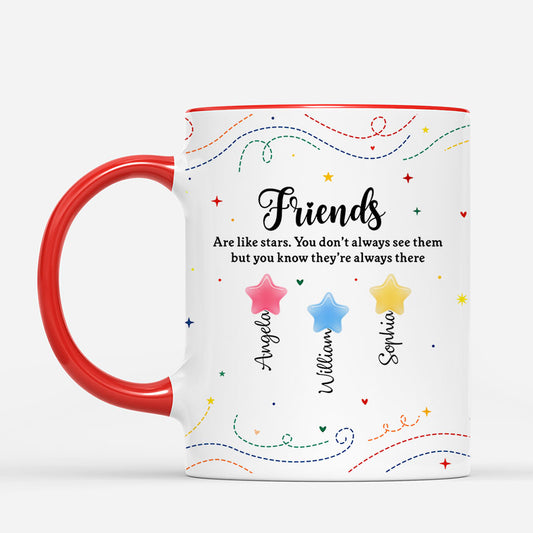 7108MUS2 siblings friends are like stars mug custom gifts for friends brother sister 7108M8QME