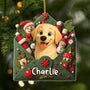 7109OUS1 acrylic dog photo ornament_ personalized christmas gift 7109OTMNC