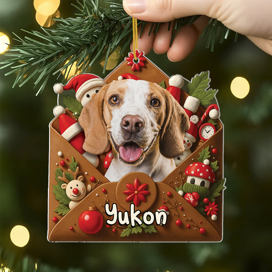 7109OUS2 acrylic dog photo ornament_ personalized christmas gift 7109OTMNC