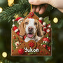 7109OUS2 acrylic dog photo ornament_ personalized christmas gift 7109OTMNC