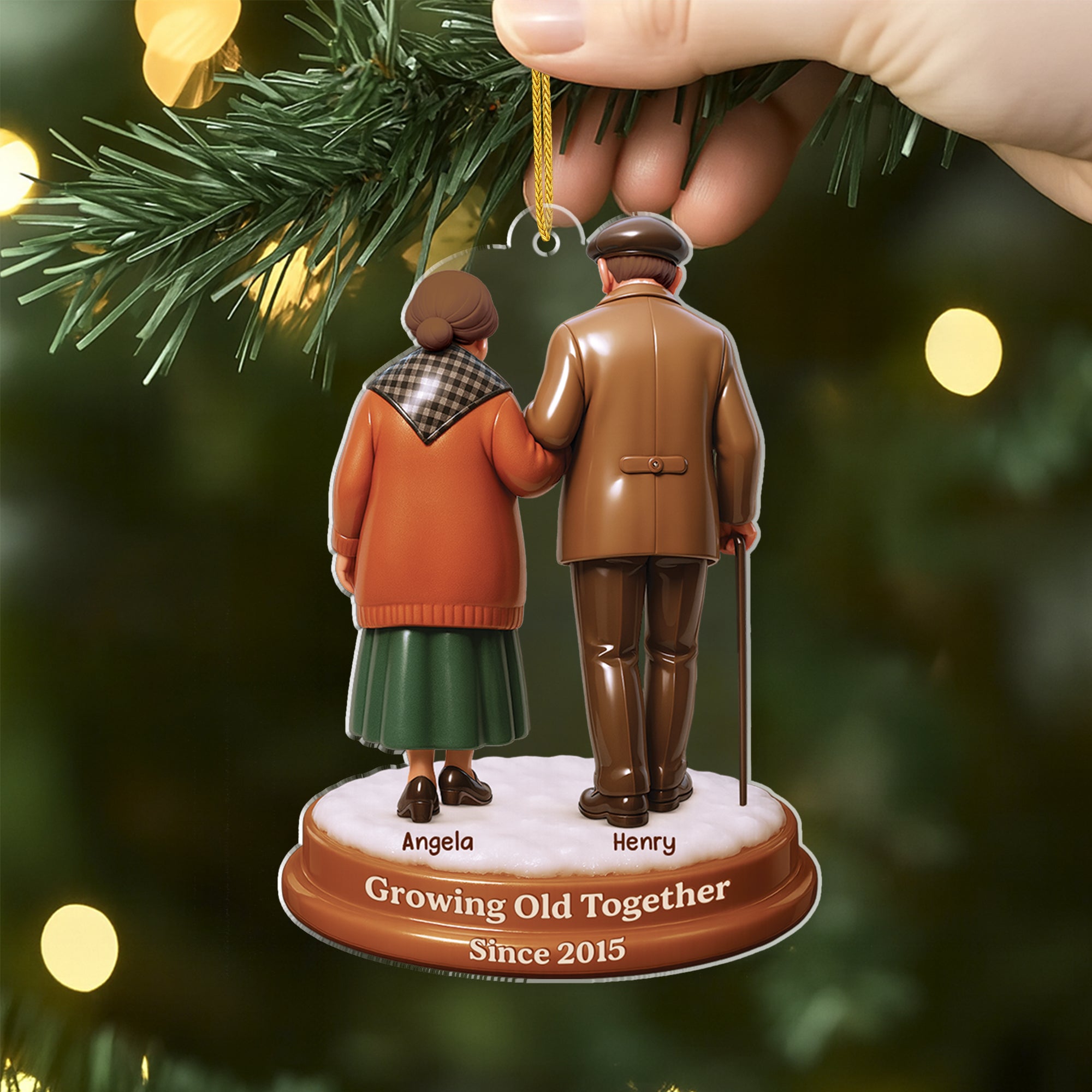7148OUS2 3d printing effect custom acrylic christmas ornaments gifts for old couples 7148OTQNG