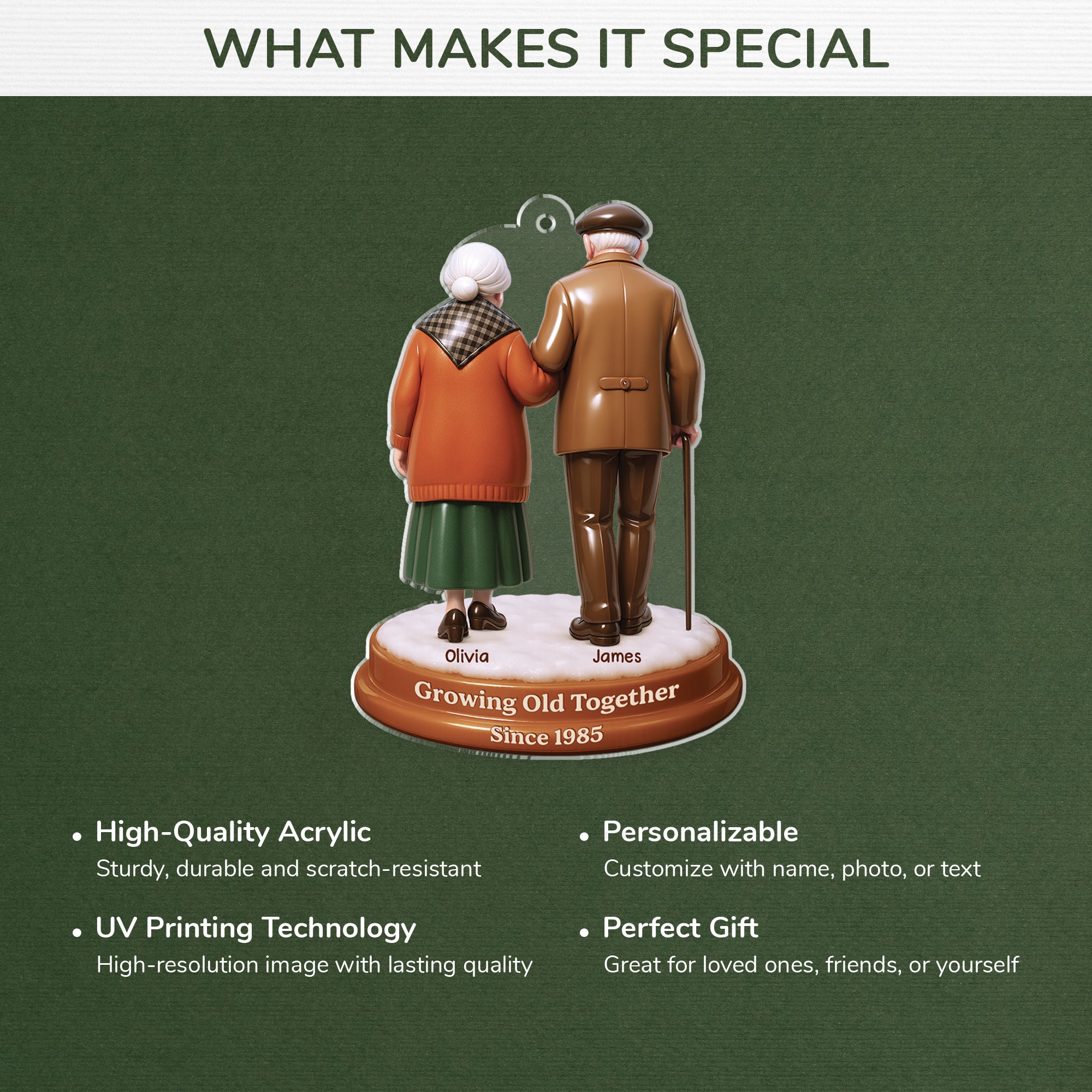 7148OUS4 3d printing effect custom acrylic christmas ornaments gifts for old couples 7148OTQNG