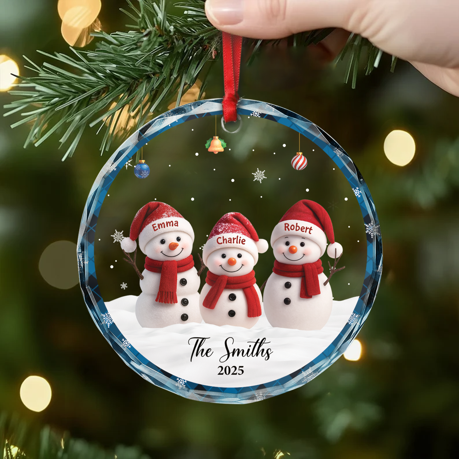 7153OUS2 glass snowman christmas ornaments personalized family gifts 7153O8T5I