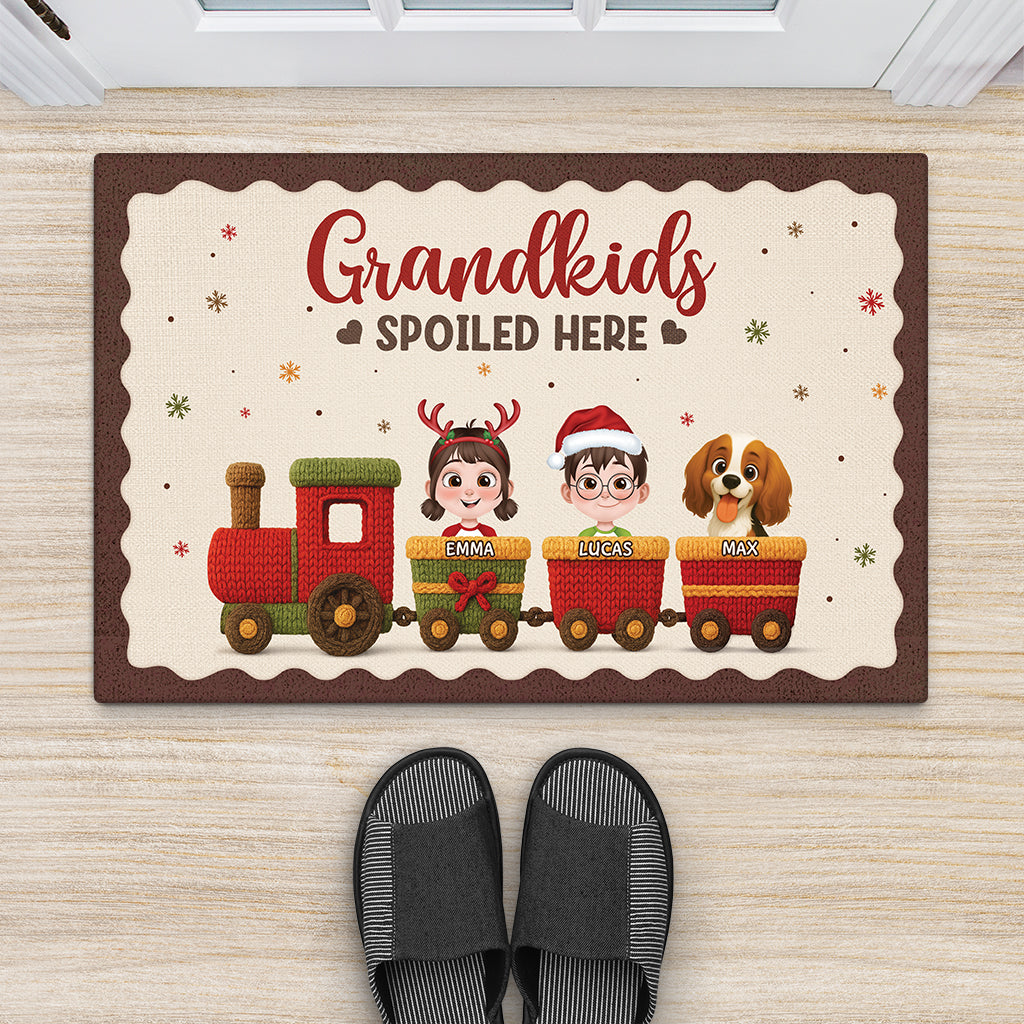 7202DUS2 grandkids spoiled here doormat custom christmas gifts for family 7202D6KZI