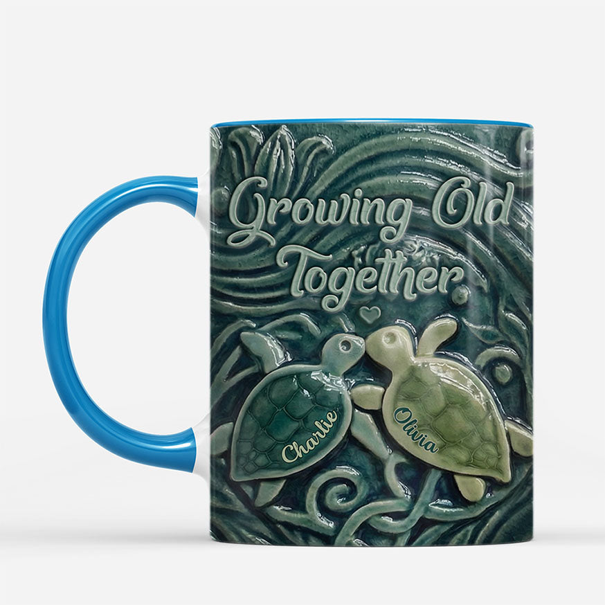 7224MUS2 3d printing effect sea turtle mug personalized gifts for couples_ 7224M8PTG