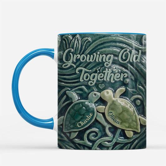 7224MUS2 3d printing effect sea turtle mug personalized gifts for couples_ 7224M8PTG