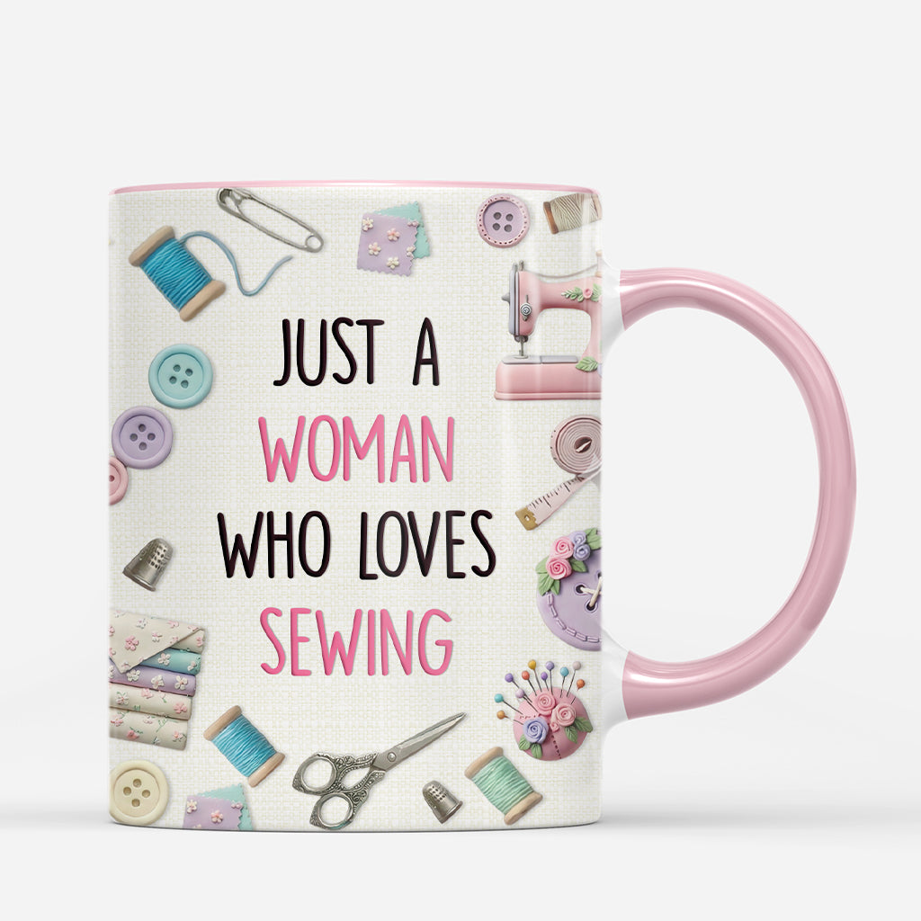 7245MUS3 3d printing effect just a girl who loves sewing mug custom gifts for sewers 7245M