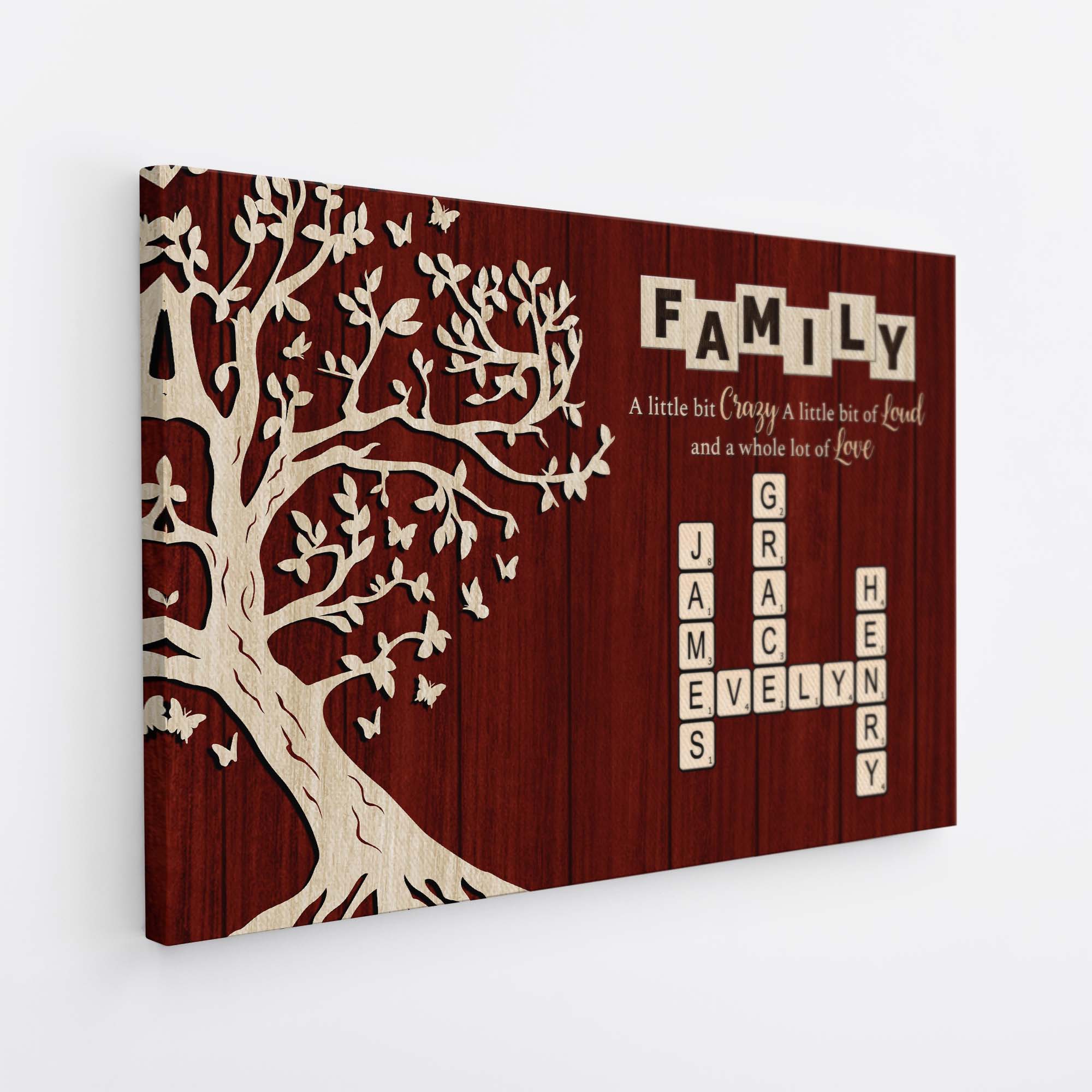 7256CUS2 personalized family canvas family name crossword wall art_ 7256C8T5I