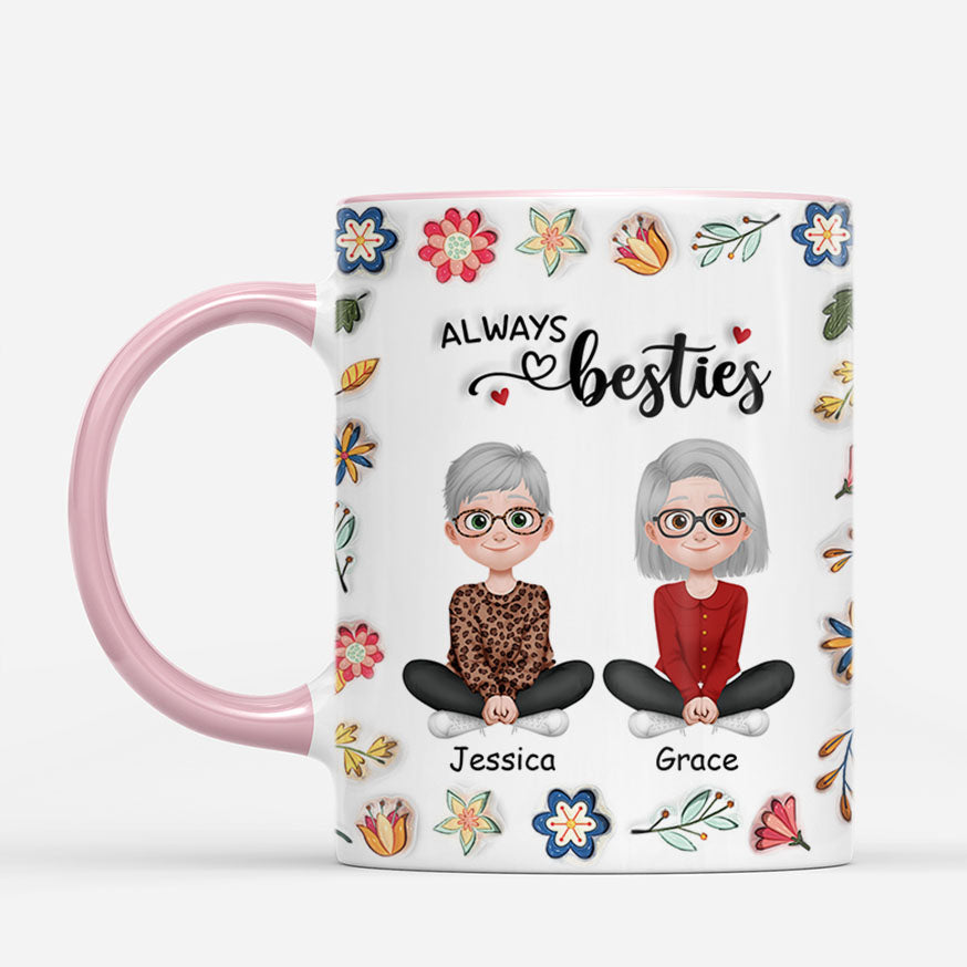 7259MUS2 3d printing effect sisters forever mug custom gifts for friends siblings 7259M
