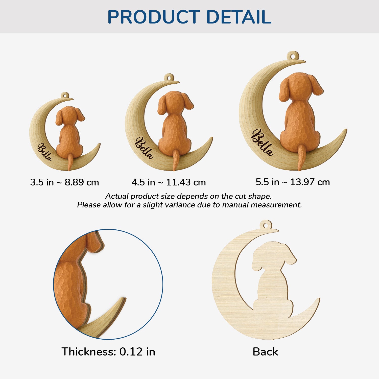 7260OUS3 3d printing effect 1 layered wooden dog ornaments custom christmas gifts 7260O