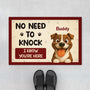 7285DUS1 no need to knock dog doormat_ personal gifts for dog lovers 7285D8KCC