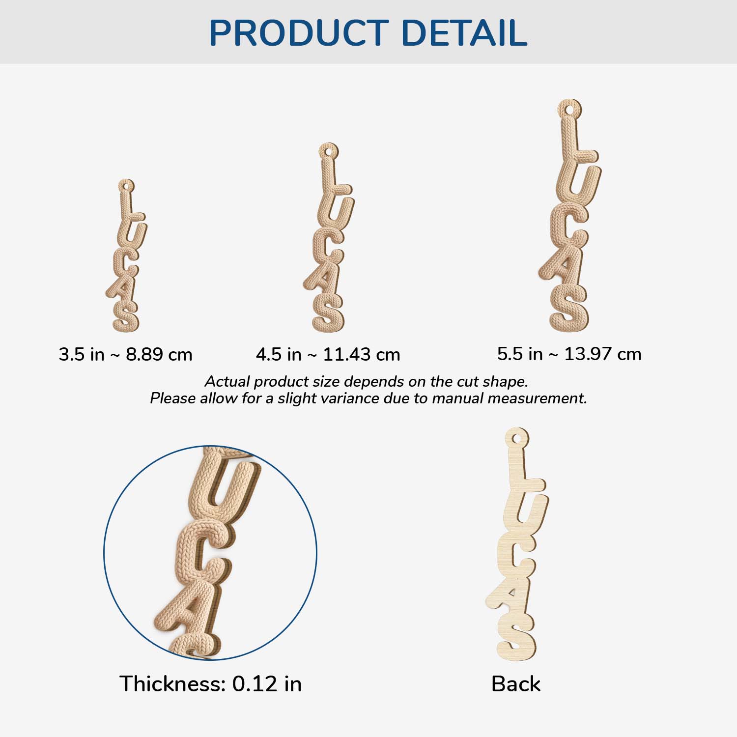 7319OUS1 3d printing effect 1 layered wooden name ornaments custom christmas gifts 7319OT5LA