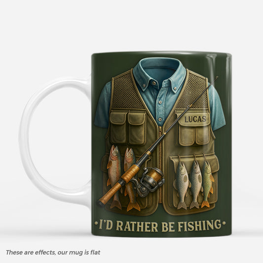7323MUS1 3d printing effect id rather be fishing mug personalized gifts for fishers 7323M8TMB